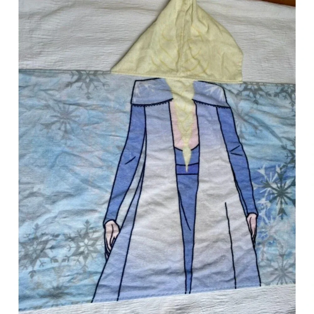 DISNEY FROZEN HOODED TOWEL, 100% Cotton, Bath Wrap, Pool, Swim, 22